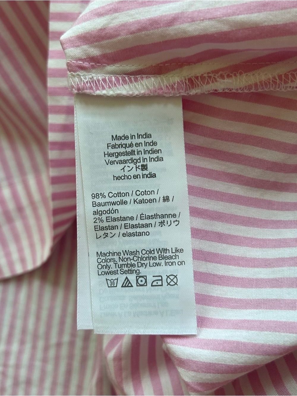 J. Crew Pink White Striped Puff Sleeve Shirtdress Size 8 Cotton Blend Pockets - Picture 4 of 10